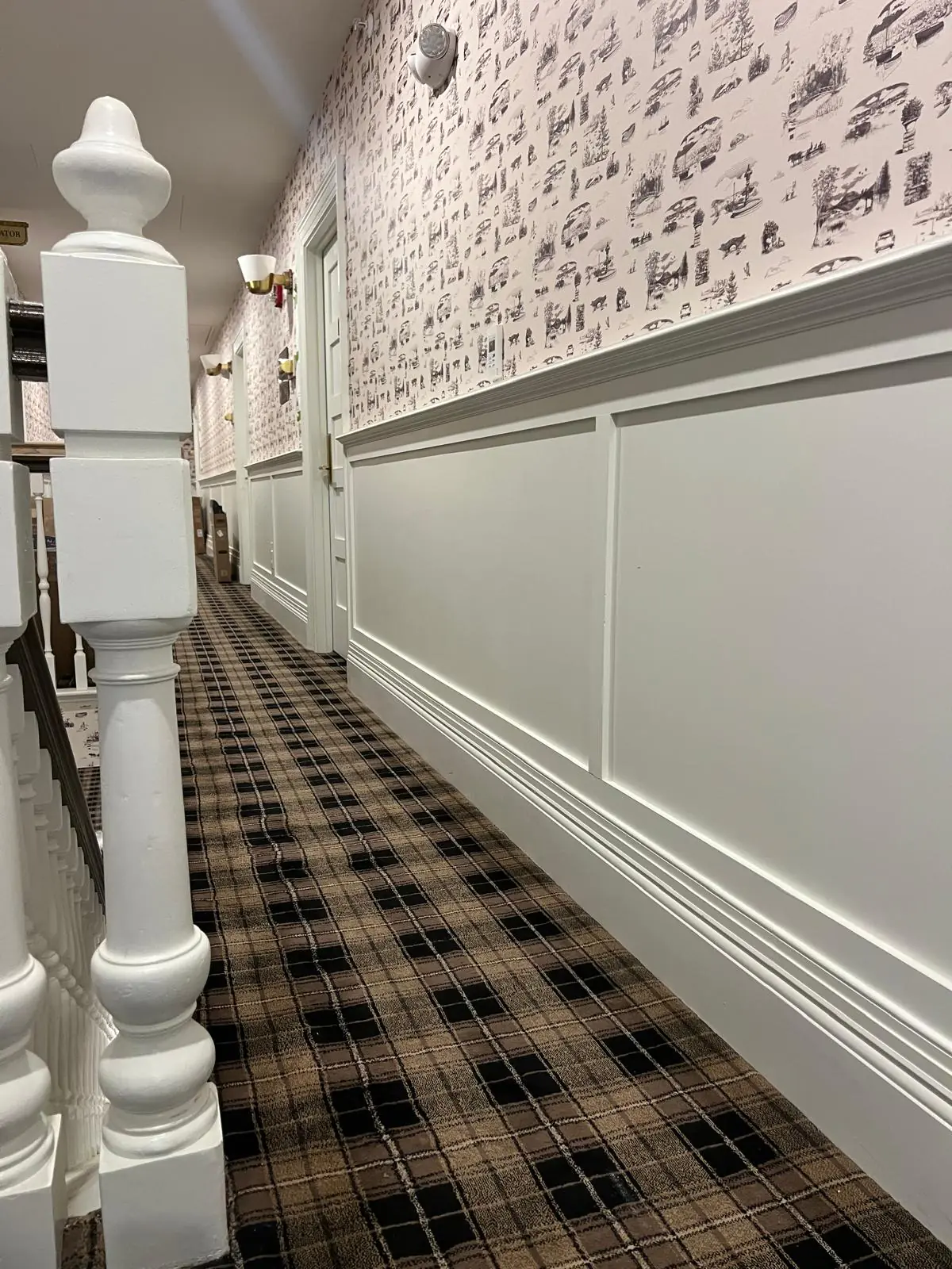 Crown, wainscoting, and full-room trim